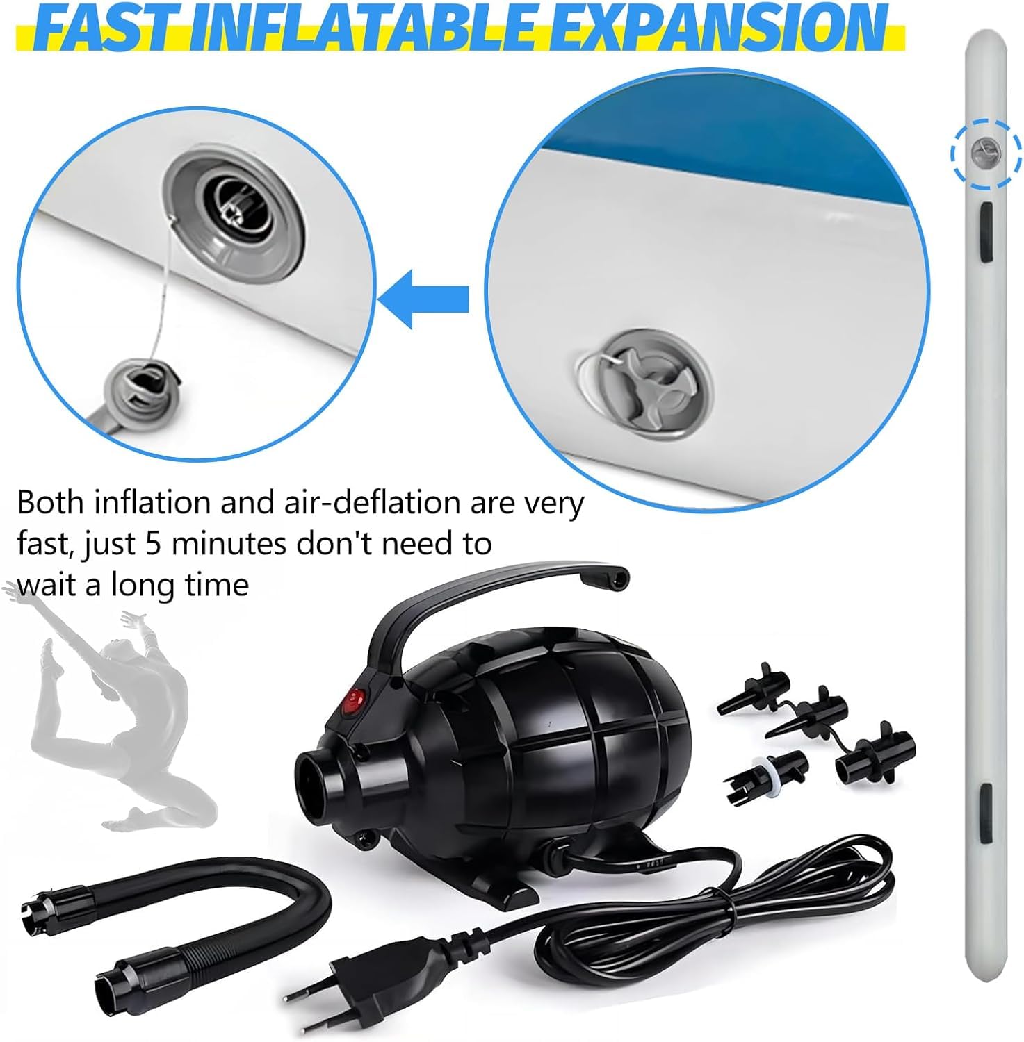 Amazon | LUQIYA エアートラック 体操 エアトマット タンブリング